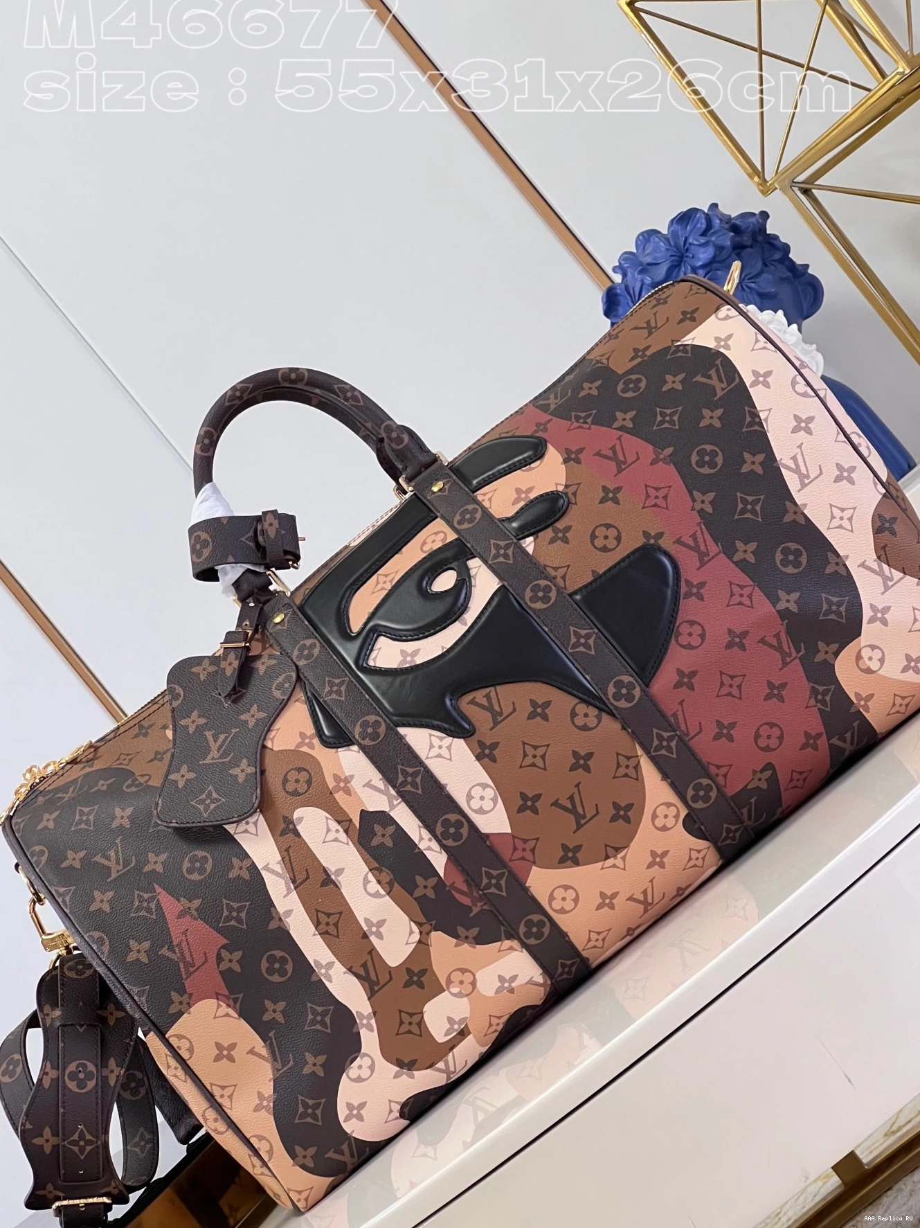 Aaa replica ru 55 BANDOULIERE VUITTON LOUIS KEEPALL 0815